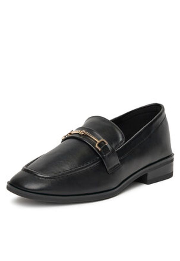 DeeZee Loafersy DZ2304-4 Czarny. Kolor: czarny. Materiał: skóra