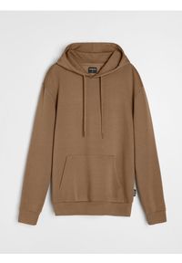 Sinsay - Bluza hoodie basic - brązowy. Kolor: brązowy #1