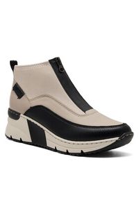 Rieker Botki N6352-60 Beżowy. Kolor: beżowy. Materiał: skóra #6