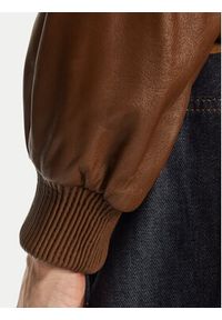 Serge Pariente Kurtka skórzana Gaia Brązowy Regular Fit. Kolor: brązowy. Materiał: skóra #7