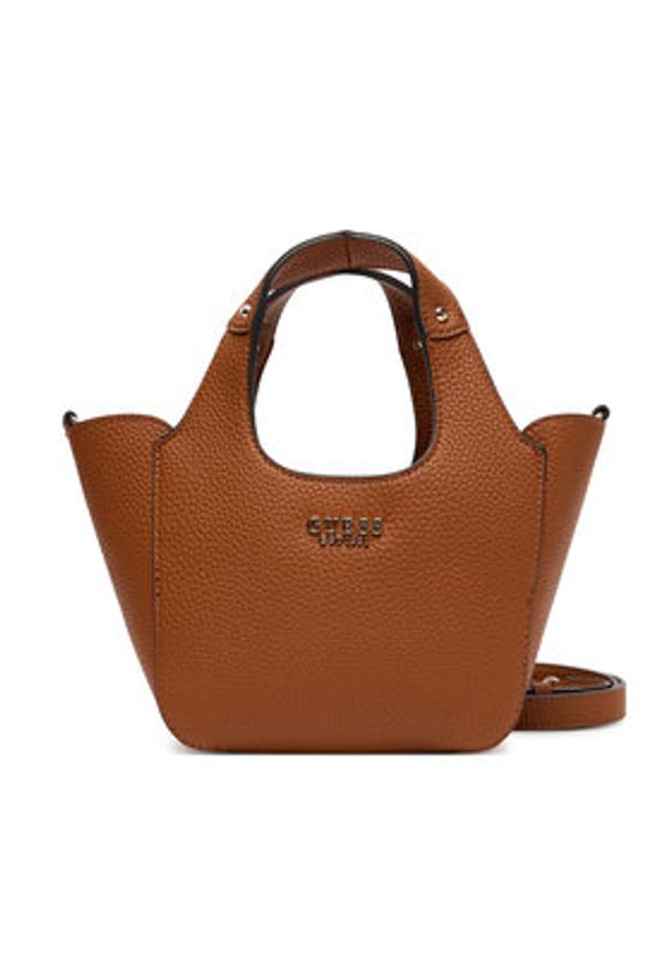 Guess Torebka Calista Mini HWBG73 34750 Brązowy. Kolor: brązowy. Materiał: skórzane
