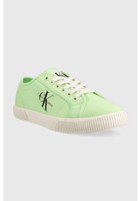 Calvin Klein Jeans tenisówki ESS VULC MONO W damskie kolor zielony. Kolor: zielony. Materiał: poliester, guma #3
