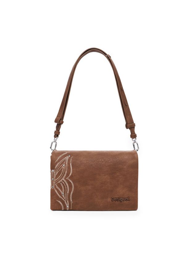 Desigual Torebka 25SAXP86 Brązowy. Kolor: brązowy. Materiał: skórzane