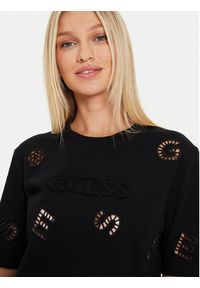 Guess T-Shirt Peony V4YI16 I3Z14 Czarny Boxy Fit. Kolor: czarny. Materiał: bawełna