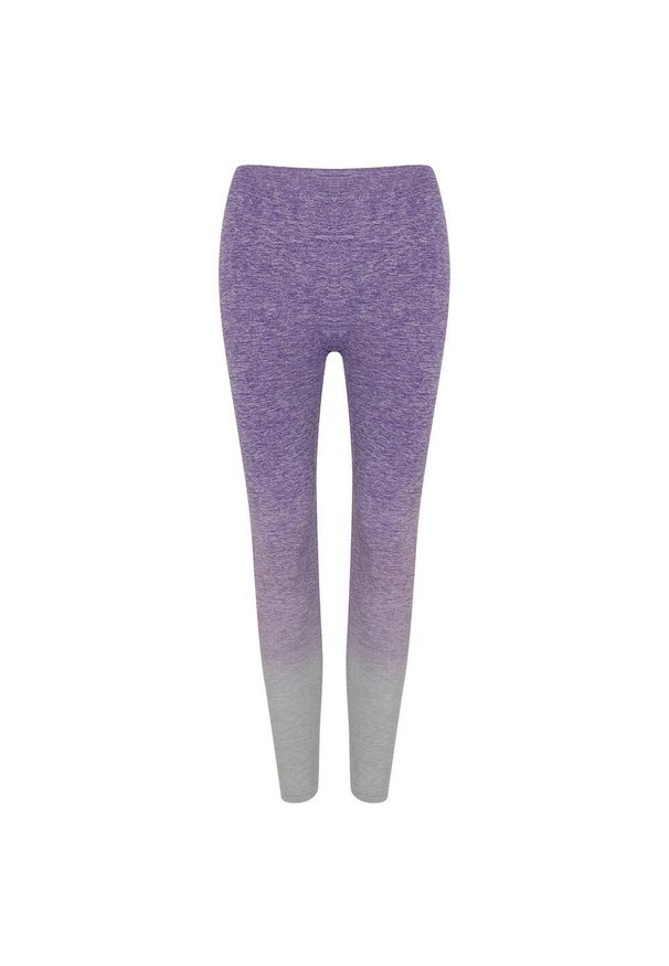 TOMBO - Legginsy Bezszwowe Damskie Fade. Kolor: szary, fioletowy, wielokolorowy. Sport: turystyka piesza