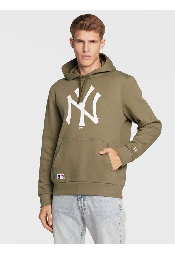 New Era Bluza New York Yankees Team Logo 11863698 Zielony Regular Fit. Kolor: zielony. Materiał: bawełna