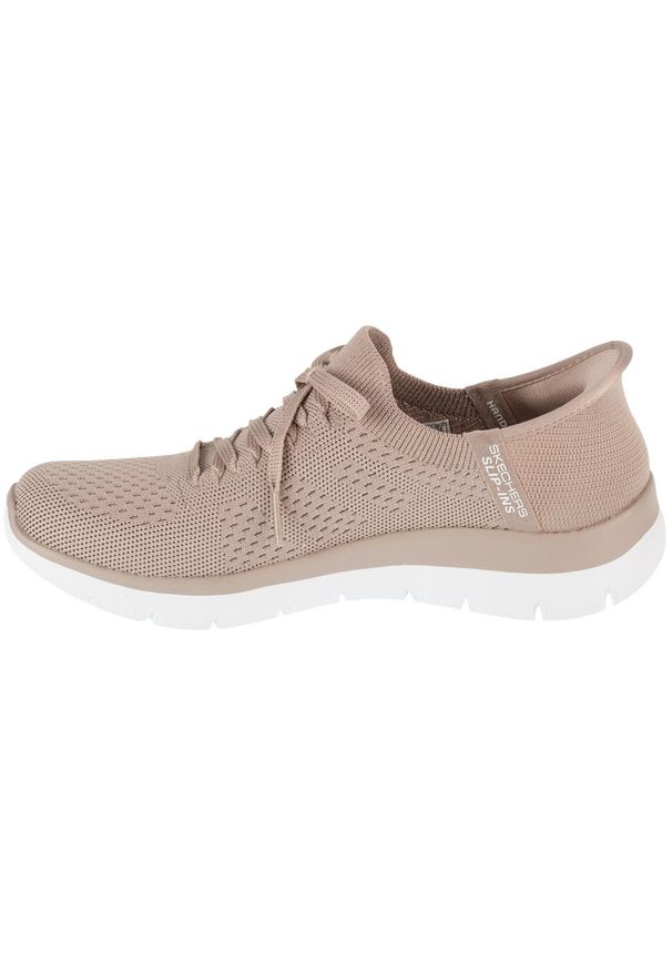 skechers - Buty sportowe Sneakersy damskie, Slip-Ins: Summits - New Daily. Kolor: beżowy. Sport: turystyka piesza