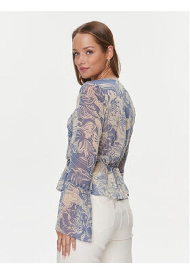 Guess Bluzka Ls Demi W4RH24 WDWT2 Niebieski Regular Fit. Kolor: niebieski. Materiał: syntetyk