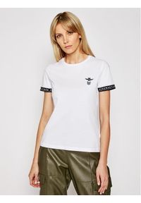 T-shirt z krótkim rękawem Aeronautica Militare. Kolor: biały. Materiał: bawełna. Długość rękawa: krótki rękaw. Długość: krótkie