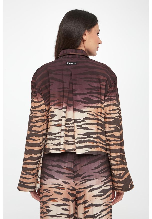 Pinko - Koszula damska ze zwierzęcym wzorem Cordelia PINKO. Wzór: motyw zwierzęcy