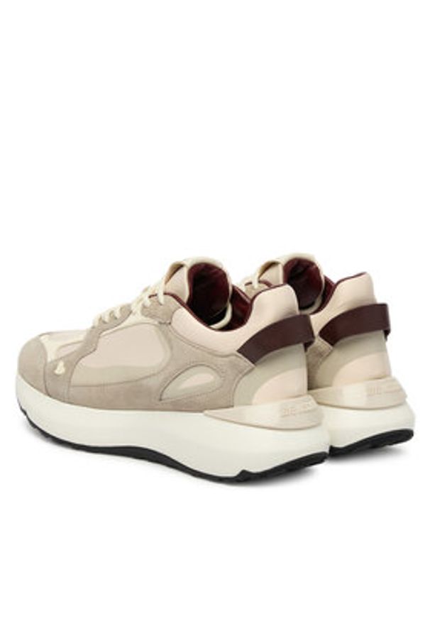 Love Moschino - LOVE MOSCHINO Sneakersy JA15415G0NINE10A Beżowy. Kolor: beżowy. Materiał: zamsz, skóra