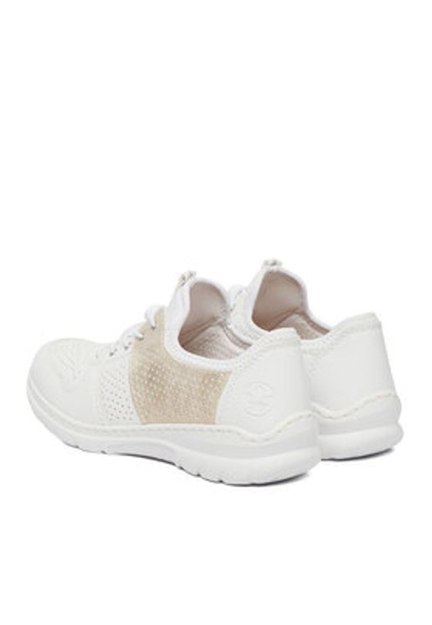 Rieker Sneakersy CEO-L3254-80 Biały. Kolor: biały. Materiał: skóra