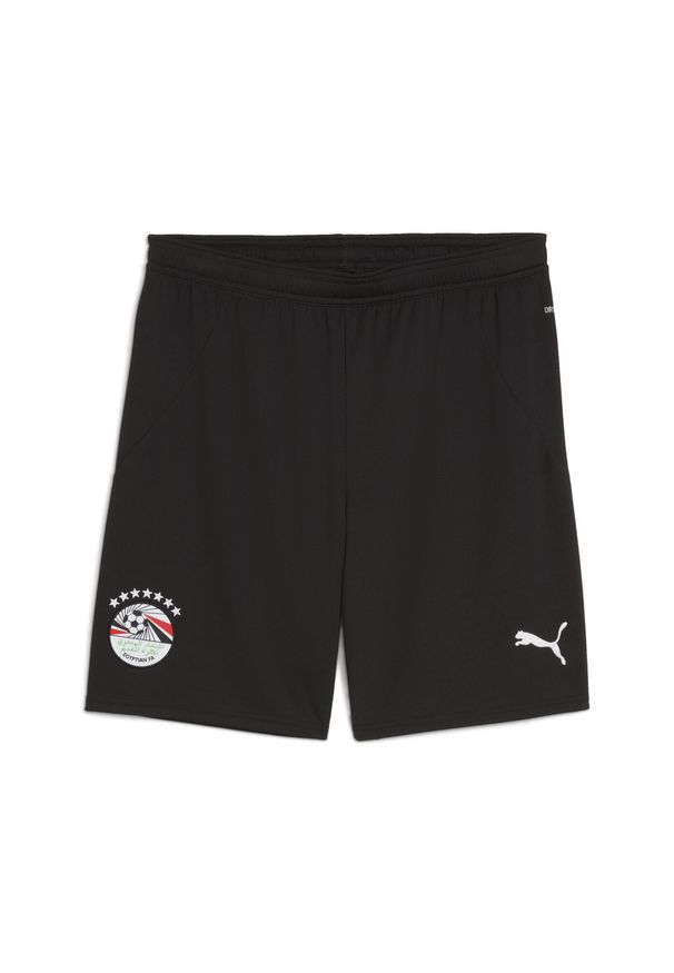 Puma - Męskie szorty Egipt 2025 PUMA Black White. Kolor: czarny, biały, wielokolorowy. Sport: piłka nożna