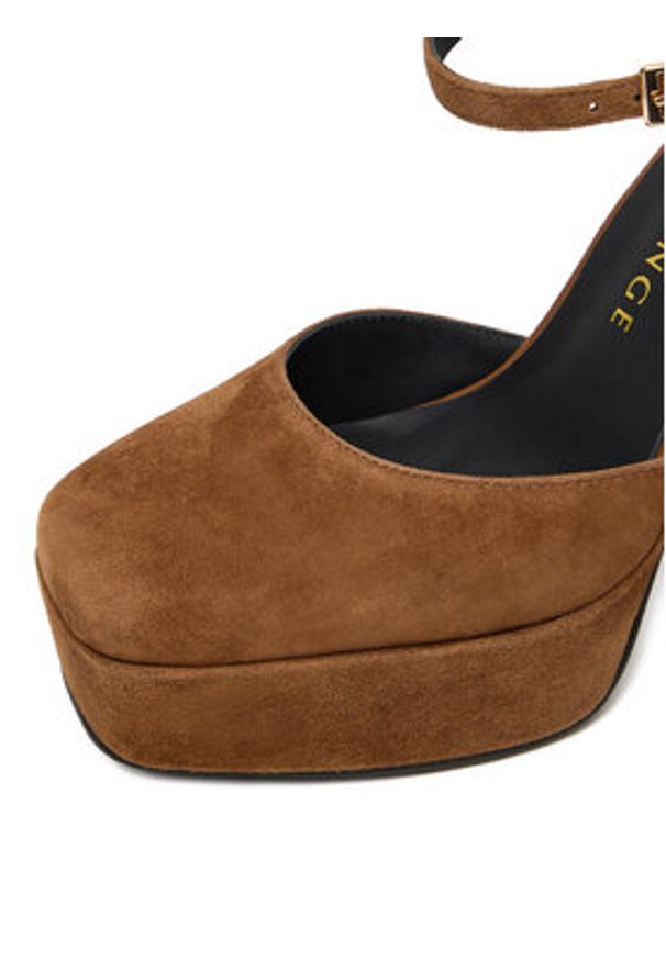 Eva Minge Czółenka EO-NIKI-E340-70H Brązowy. Kolor: brązowy. Materiał: zamsz, skóra