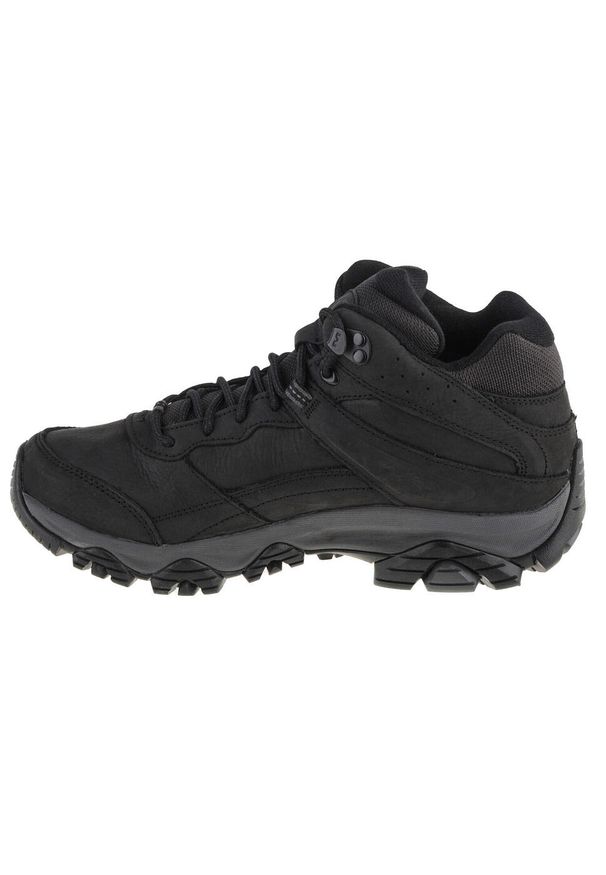 Buty trekkingowe męskie, Merrell Moab Adventure 3 Mid. Zapięcie: sznurówki. Kolor: czarny. Materiał: materiał, syntetyk, skóra. Szerokość cholewki: normalna