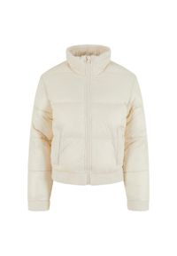 Kurtka puchowa z recyklingu damska Urban Classics Sherpa. Kolor: biały. Materiał: puch #1