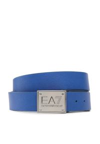 EA7 Emporio Armani Pasek Męski 245524 8A693 08038 Niebieski. Kolor: niebieski. Materiał: skóra #1