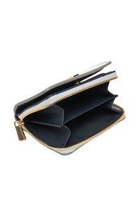 TOMMY HILFIGER - Tommy Hilfiger Mały Portfel Damski Med Za W/Flap Met AW0AW18037 Srebrny. Kolor: srebrny. Materiał: skóra #3