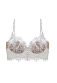 Intica - Braletka koronkowa usztywniana na co dzień Eudoxia. Kolor: biały. Materiał: koronka. Wzór: koronka #1