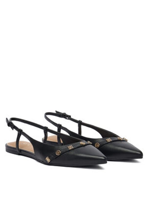 Guess Baleriny FLPDOR LEA05 Czarny. Kolor: czarny. Materiał: skóra