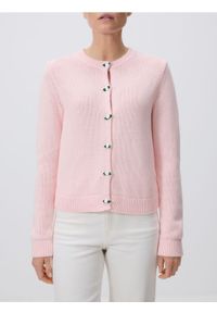 Reserved - Kardigan z ozdobnymi guzikami - pastelowy róż. Kolor: różowy. Materiał: dzianina, bawełna #1