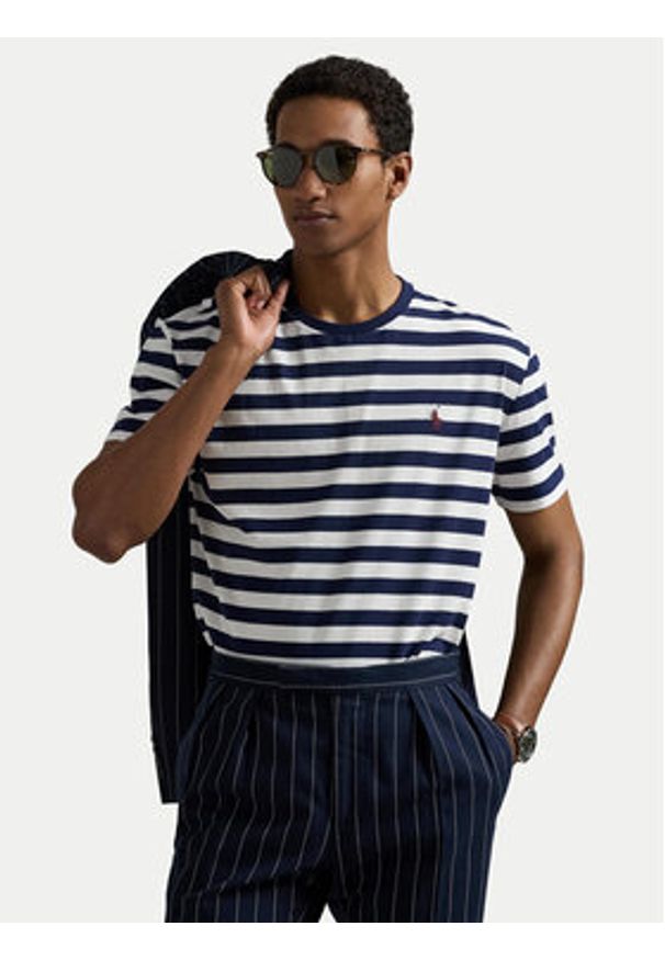 Polo Ralph Lauren T-Shirt 710803479030 Biały Custom Slim Fit. Typ kołnierza: polo. Kolor: biały. Materiał: bawełna