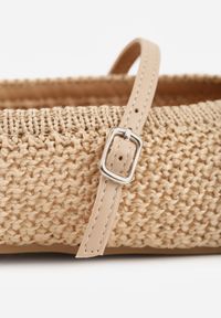 Renee - Ciemnobeżowe Balerinki VICES w Stylu Mary Jane z Plecioną Cholewką Tawney. Kolor: beżowy. Szerokość cholewki: normalna. Sezon: lato. Styl: boho, klasyczny #7