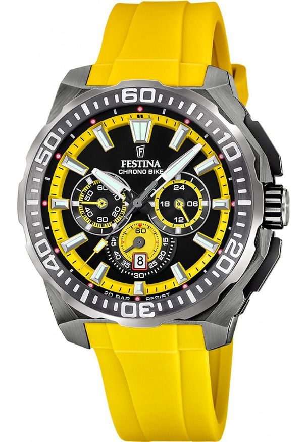 Zegarek męski Festina F20725-1 żółty. Kolor: żółty