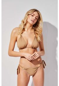 PRAIA BEACHWEAR - Praia Beachwear dwuczęściowy strój kąpielowy CALIFORNIA LOVE kolor beżowy miękka miseczka. Kolor: beżowy. Materiał: materiał #1