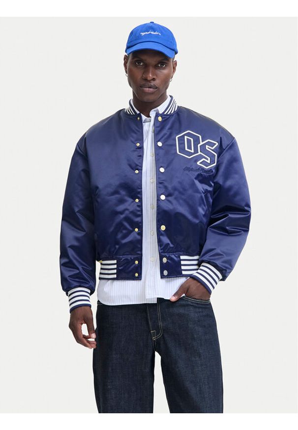 Jack & Jones Kurtka bomber Meadows 12282953 Niebieski Regular Fit. Kolor: niebieski. Materiał: syntetyk