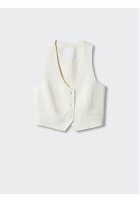 mango - Mango Kamizelka Pedrito 57042882 Écru Slim Fit. Materiał: wiskoza #6