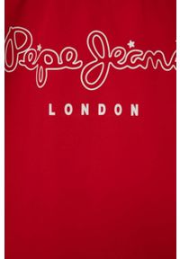 Pepe Jeans strój kąpielowy dziecięcy kolor czerwony. Kolor: czerwony. Materiał: materiał. Rodzaj stanika: odpinane ramiączka #3