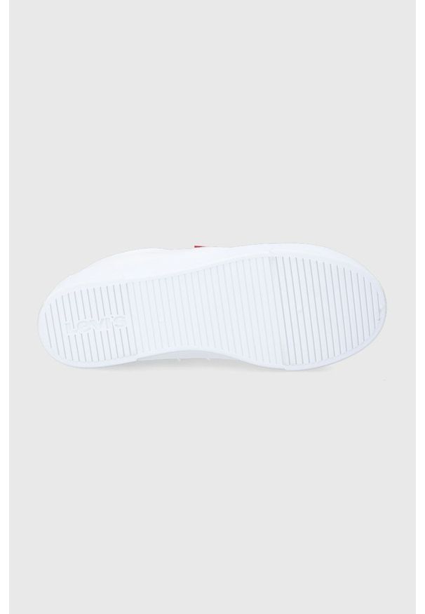 Levi's® - Levi's tenisówki Malibu 2.0 damskie kolor biały. Okazja: na spotkanie biznesowe. Nosek buta: okrągły. Zapięcie: sznurówki. Kolor: biały. Materiał: guma. Styl: biznesowy