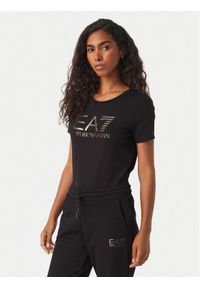 EA7 Emporio Armani T-Shirt 7W001443 AF10373 MC004 Czarny Slim Fit. Kolor: czarny. Materiał: bawełna #1