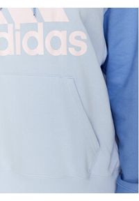 Adidas - adidas Bluza Essentials Big Logo Oversized French Terry Hoodie IC9870 Błękitny Loose Fit. Kolor: niebieski. Materiał: bawełna #2