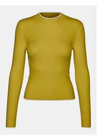 Vero Moda Sweter Flouncy 10299604 Żółty Slim Fit. Kolor: żółty. Materiał: syntetyk #4