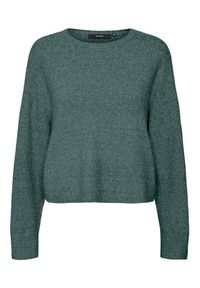 Vero Moda Sweter 10291696 Zielony Regular Fit. Kolor: zielony. Materiał: syntetyk