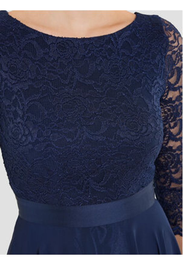 Swing Sukienka koktajlowa 77761710 Granatowy Regular Fit. Kolor: niebieski. Materiał: syntetyk. Styl: wizytowy