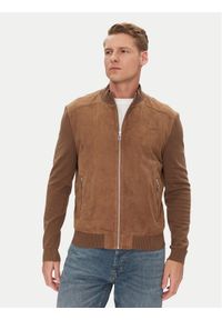 Milestone Kurtka bomber MSTristan 511620 21220 Brązowy Regular Fit. Kolor: brązowy. Materiał: bawełna