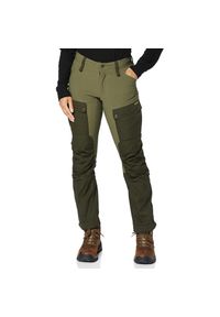 Fjällräven - Spodnie turystyczne damskie Fjallraven Keb. Kolor: zielony. Materiał: poliester, elastan, poliamid. Sport: turystyka piesza