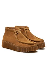 Clarks Botki Torhill Moss 26179359 Brązowy. Kolor: brązowy. Materiał: nubuk, skóra #4