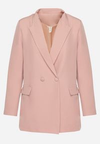 Born2be - Jasnoróżowa Marynarka Dwurzędowa Mangane. Kolor: różowy. Styl: klasyczny, elegancki