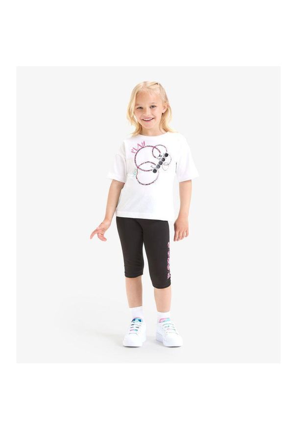 Komplet dziecięcy koszulka + legginsy Diadora JG Set Hoops Junior. Kolor: czarny, biały, wielokolorowy