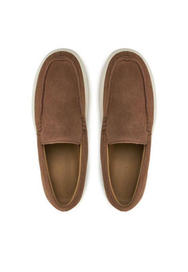 Calvin Klein Półbuty Moccasin Suede HM0HM01794 Brązowy. Kolor: brązowy. Materiał: zamsz, skóra