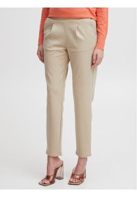 b.young Chinosy 20812848 Beżowy Slim Fit. Kolor: beżowy. Materiał: syntetyk