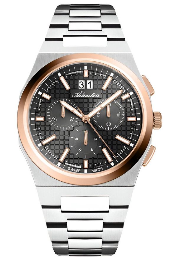 Zegarek męski Adriatica A8326.R116CH srebrny. Kolor: srebrny