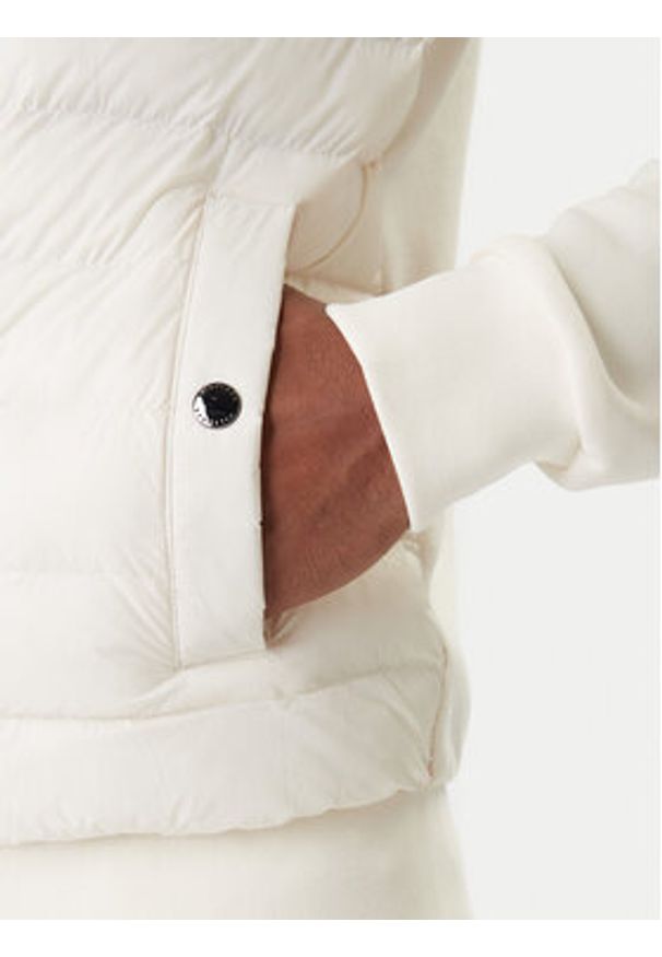 TOMMY HILFIGER - Tommy Hilfiger Kurtka przejściowa Mix Media Ess MW0MW41329 Kremowy Regular Fit. Kolor: kremowy. Materiał: bawełna