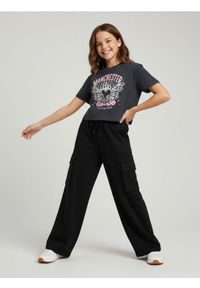Sinsay - Spodnie wide leg - czarny. Kolor: czarny #1