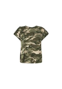 Koszulka damska Pepe Jeans Roigo. Kolor: zielony, wielokolorowy. Materiał: bawełna. Sport: fitness