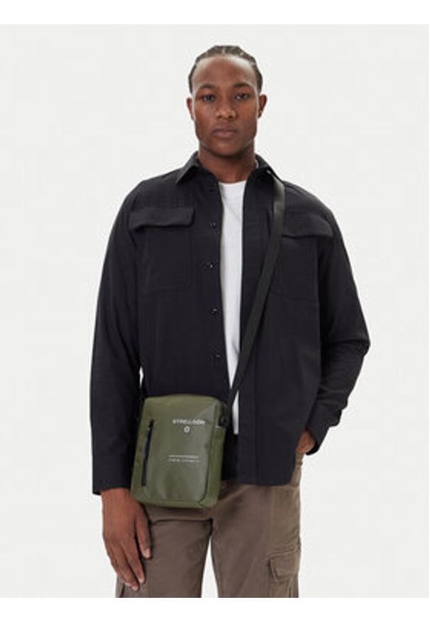 Strellson Saszetka Marcus 4010003123 Khaki. Kolor: brązowy. Materiał: skóra